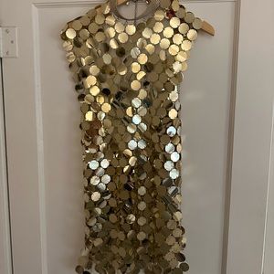 ASOS Gold Disc Dress